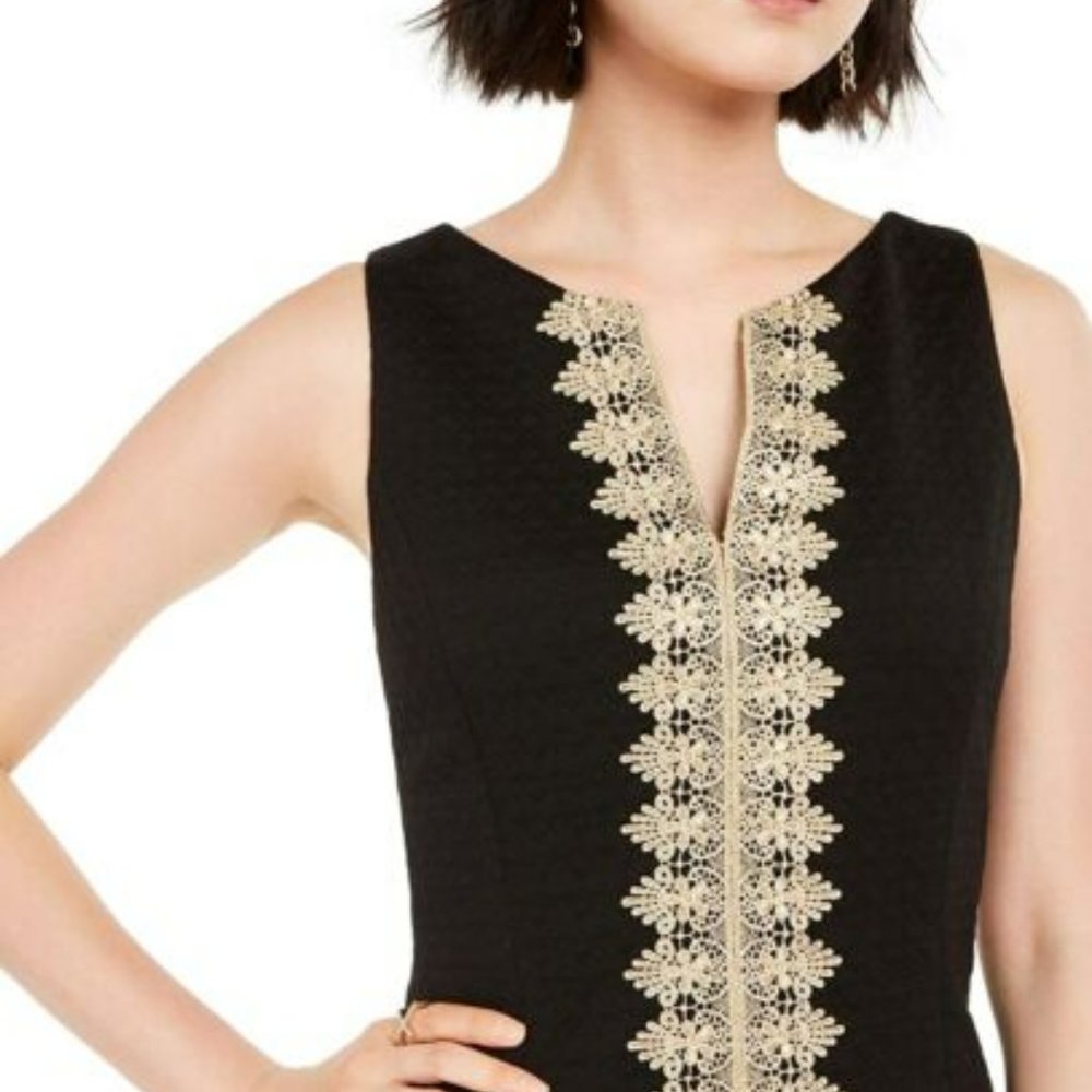 NWT PAPPAGALLO - Embroidered Mini Shift Dress - Picture 2 of 3